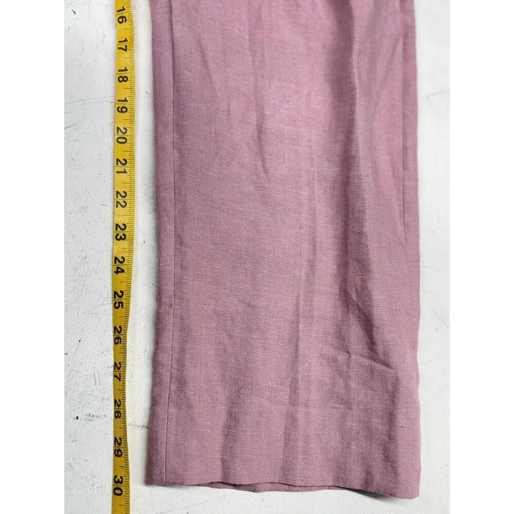 Joseph Abboud Men’s 2 Piece Pink 100% Linen Suit 48R 42x30 Summer Wedding Casual